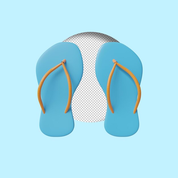 Sandalen 3D-Rendering