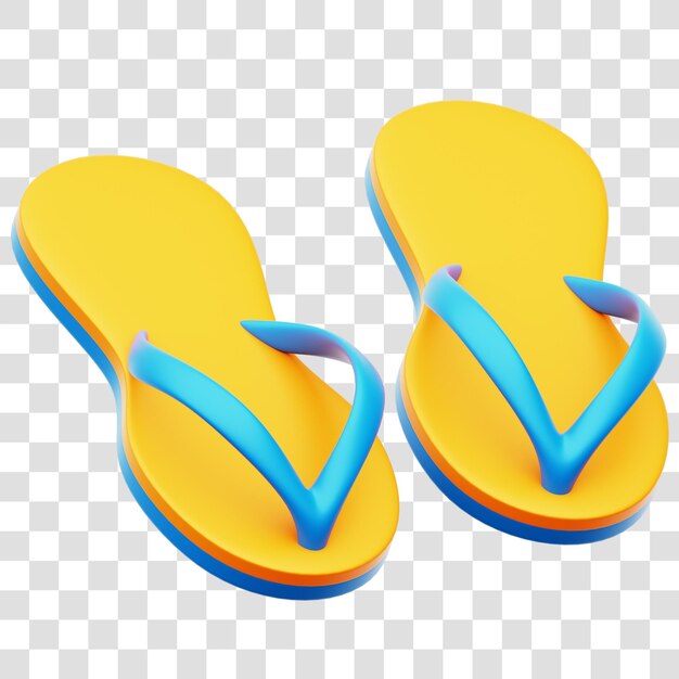 Sandalias Icono De Representación 3D Aislado Sobre Fondo Transparente