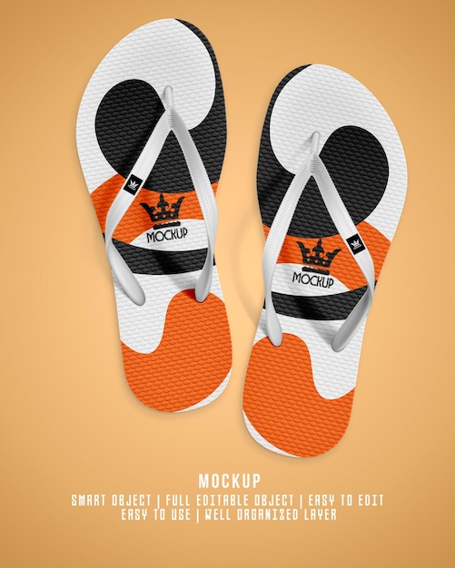 Sandalias mockup psd smart object editable