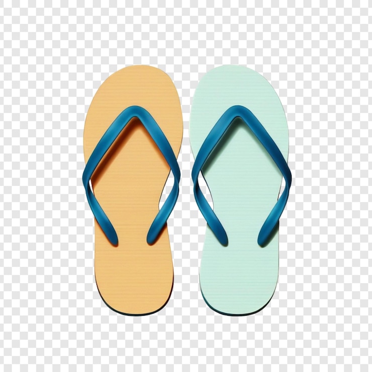 PSD sandalias de playa de verano, zapatos de vacaciones, un par de zapatos