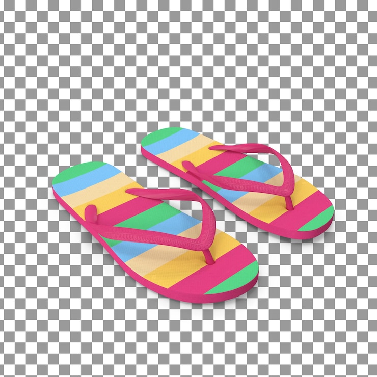 PSD sandalias psd 3d sobre fondo aislado y transparente