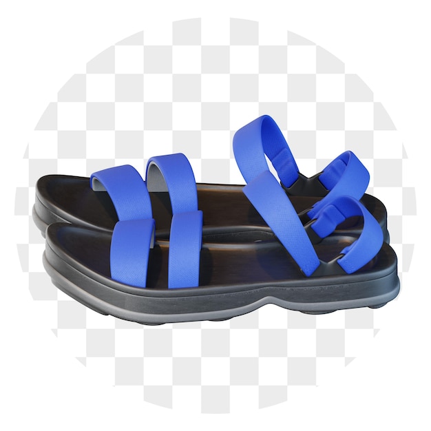 Sandalias de tiras azules