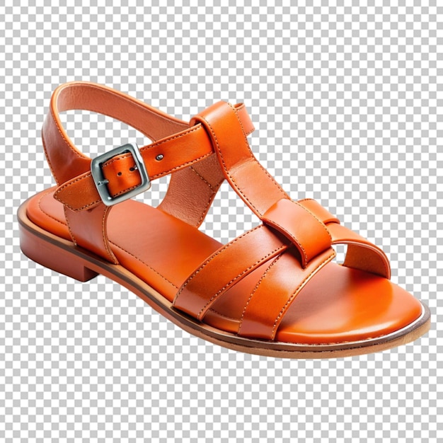 PSD sandals on transparent background