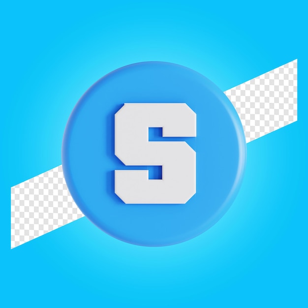 Sandbox-Kryptowährung Symbol Logo 3D-Darstellung