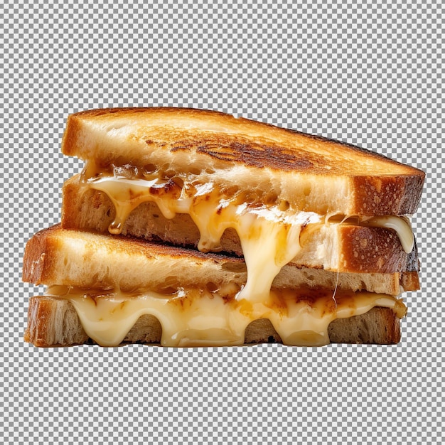 PSD sanduíche de torrada com queijo isolado em branco
