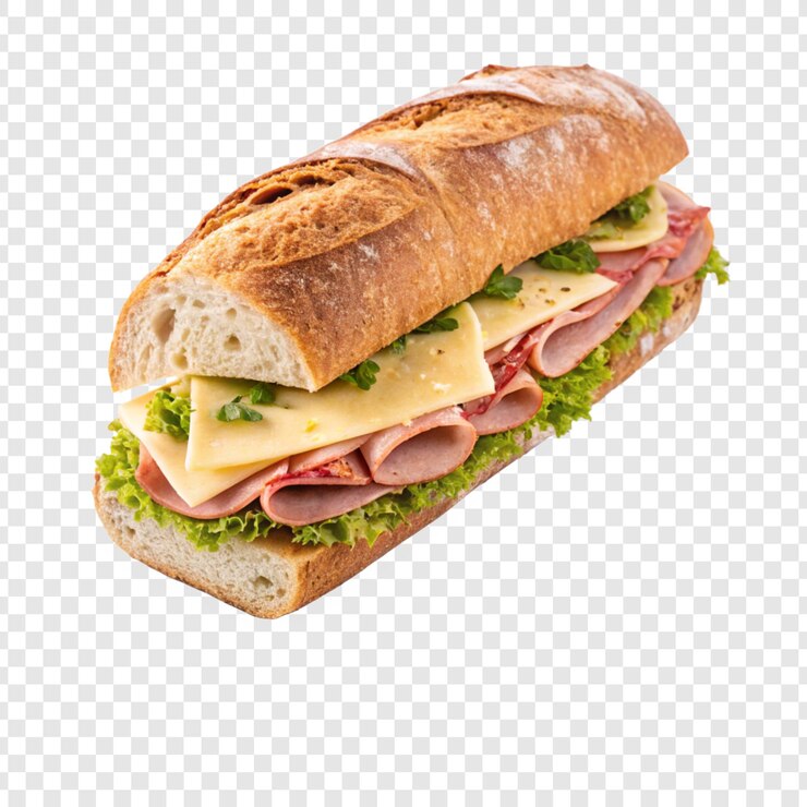 PSD sanduíche gourmet isolado em fundo transparente