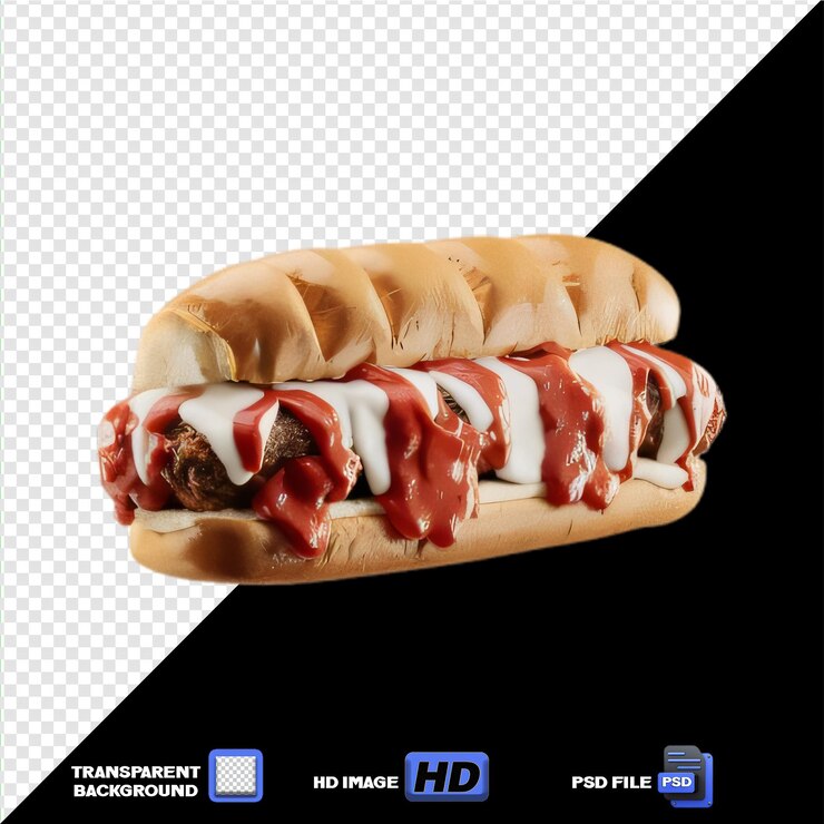 PSD un sandwich au poulet rôti avec du pesto et de la mozzarella.