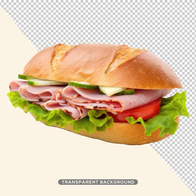 Un sándwich con carne y lechuga