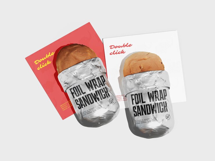 Sándwich de envoltura de papel de aluminio