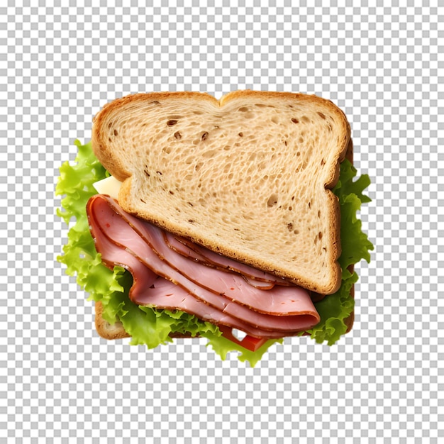 PSD sandwich frais isolé sur un fond transparent