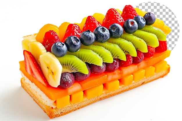 PSD sándwich de frutas dulces de estilo japonés sando de frutas sobre un fondo transparente