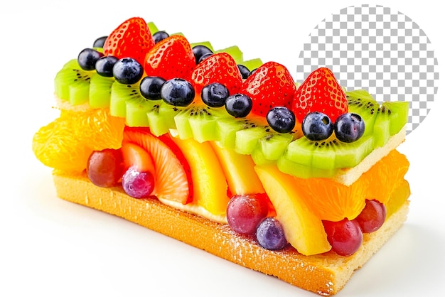 PSD sándwich de frutas dulces de estilo japonés sando de frutas sobre un fondo transparente