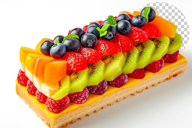 Sándwich de frutas dulces de estilo japonés sando de frutas sobre un fondo transparente