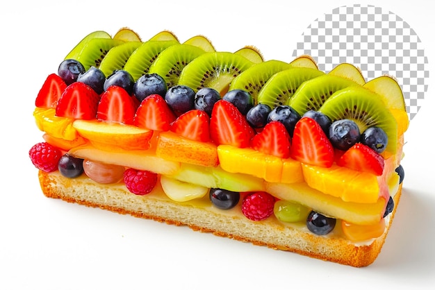 Sándwich de frutas dulces de estilo japonés sando de frutas sobre un fondo transparente