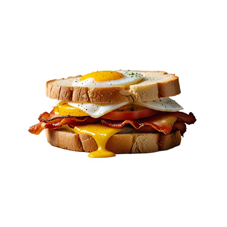 PSD sándwich de huevo psd en un fondo transparente ai generativo