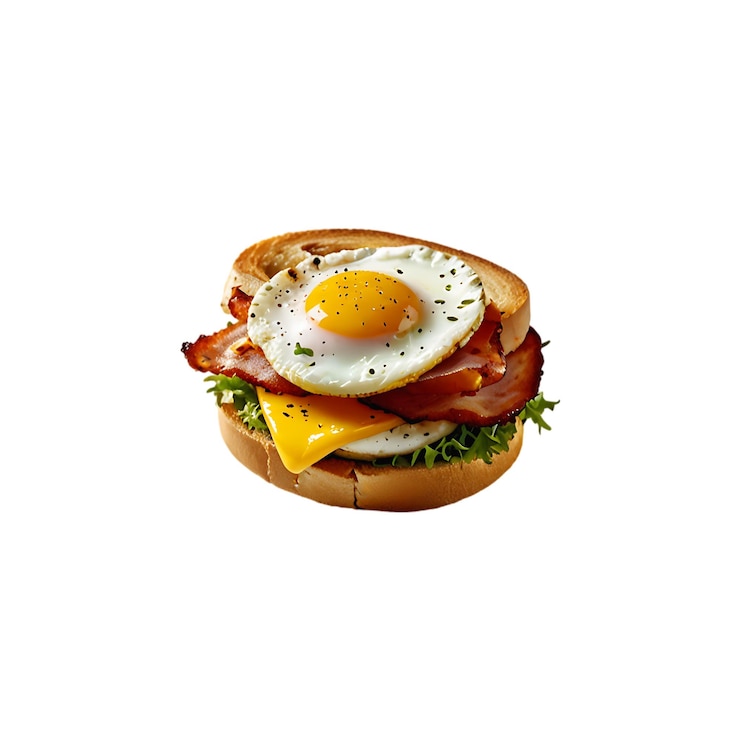 PSD sándwich de huevo psd en un fondo transparente ai generativo