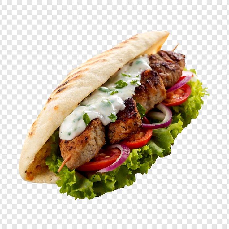 PSD un sandwich avec de la laitue de viande et des tomates