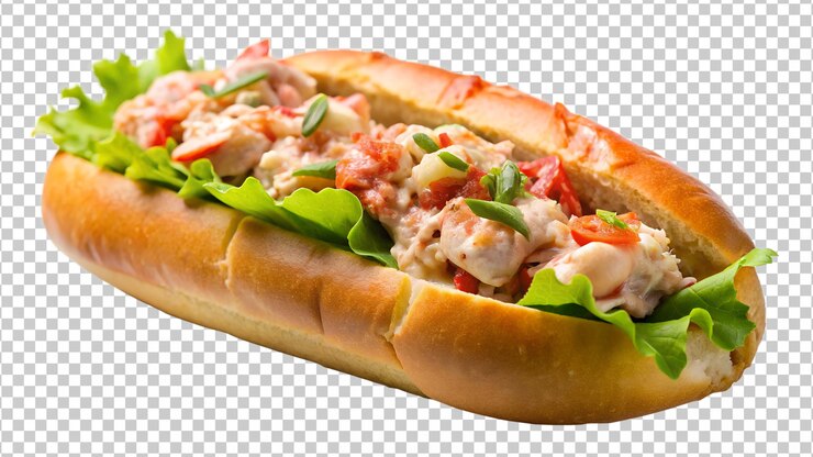 PSD sándwich de langosta gourmet con ingredientes frescos perfecto para los amantes de los mariscos comida salada y deliciosa archivo png transparente