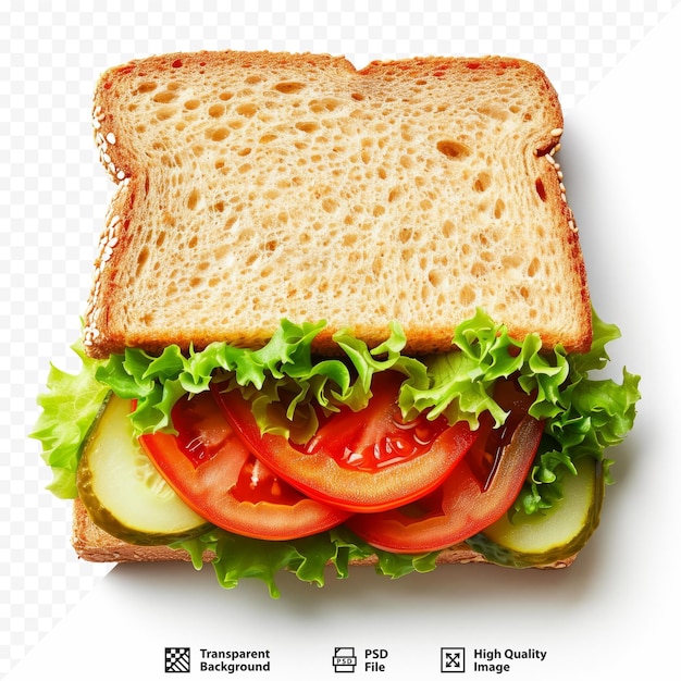 PSD un sandwich à moitié pain