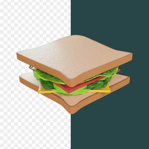 PSD sándwich png - sándwich sobre un fondo verde y blanco, png transparente