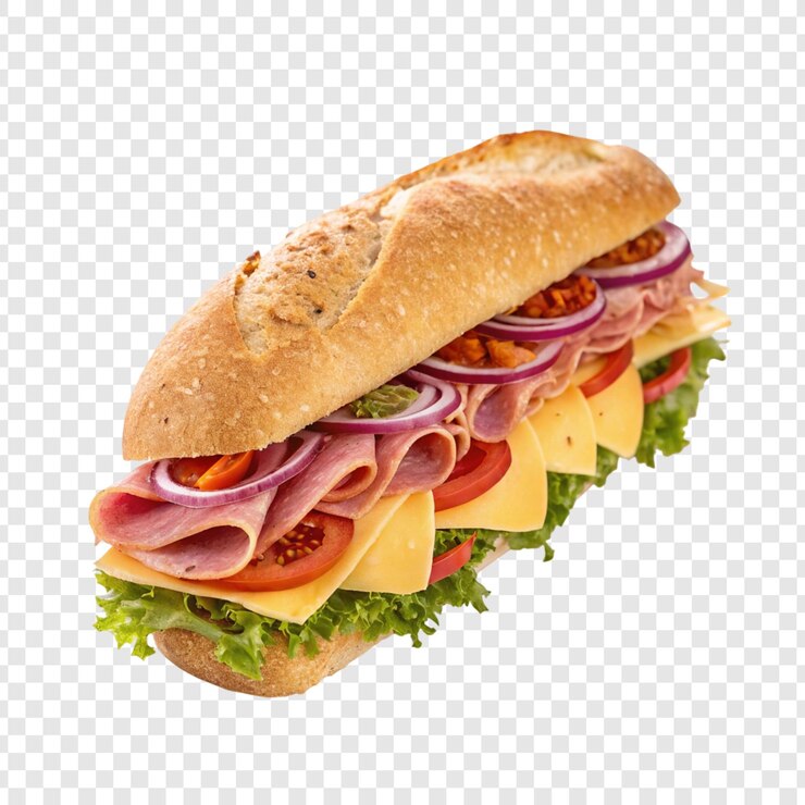 PSD un sándwich con queso, tomate y lechuga.