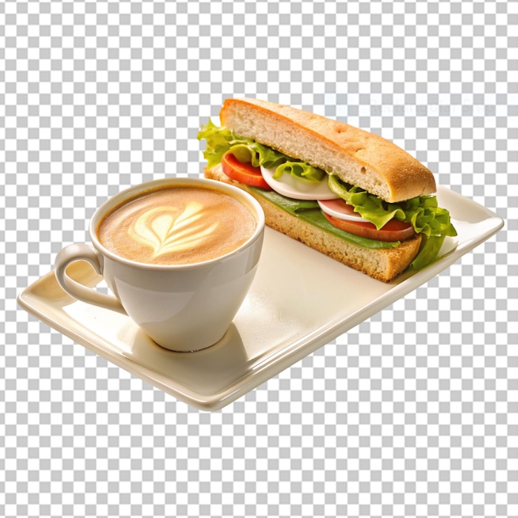 PSD sándwiches y tostadas para el desayuno.