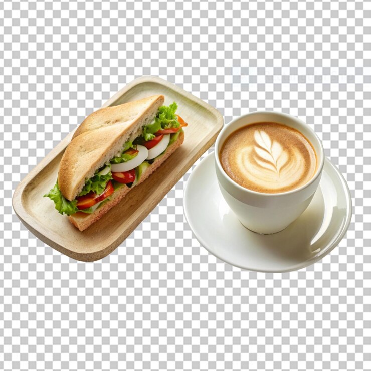 PSD sándwiches y tostadas para el desayuno.