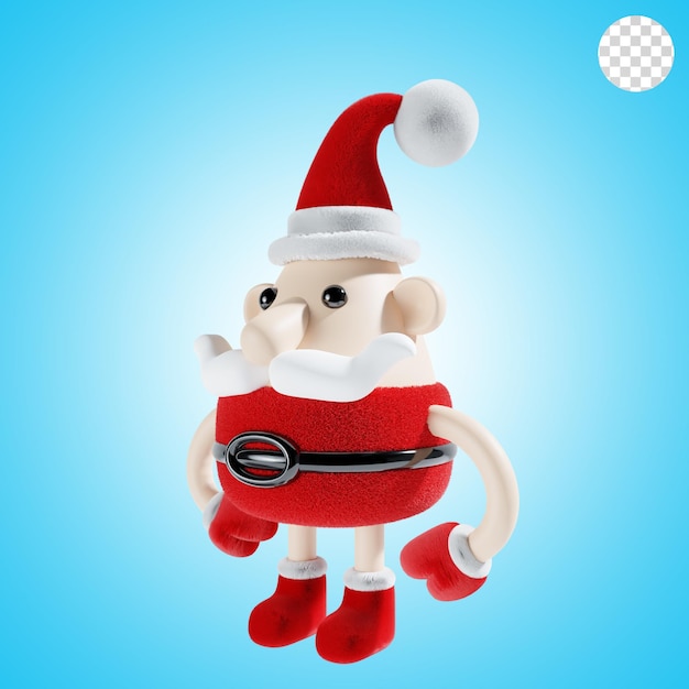 PSD santa claus navidad ilustración en 3d