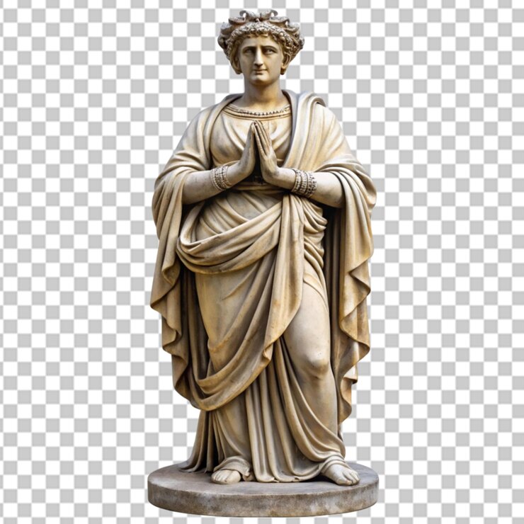 PSD santa estatua de jesucristo png estatua de jesús orando aislado cortado generativo ai