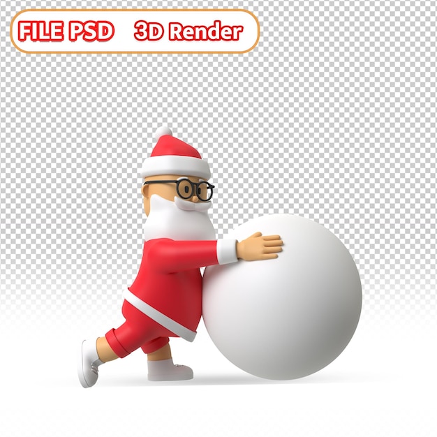 PSD santa con snowball_angle