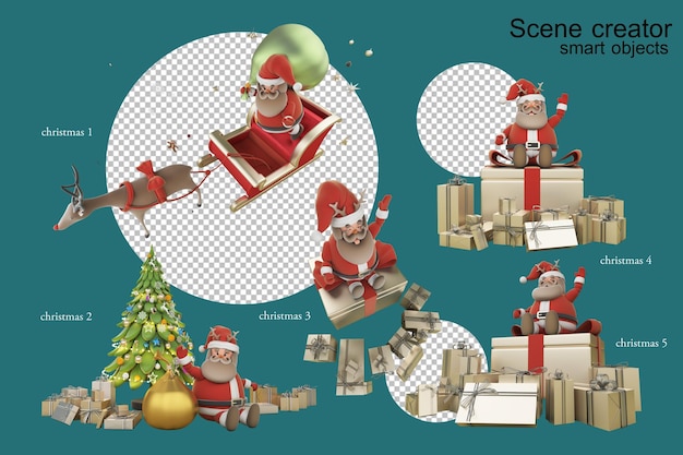 Santacros em uma postura diferente no natal