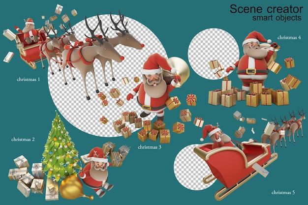 Santacros in einer anderen Haltung zu Weihnachten