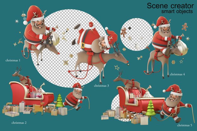 Santacros in einer anderen Haltung zu Weihnachten