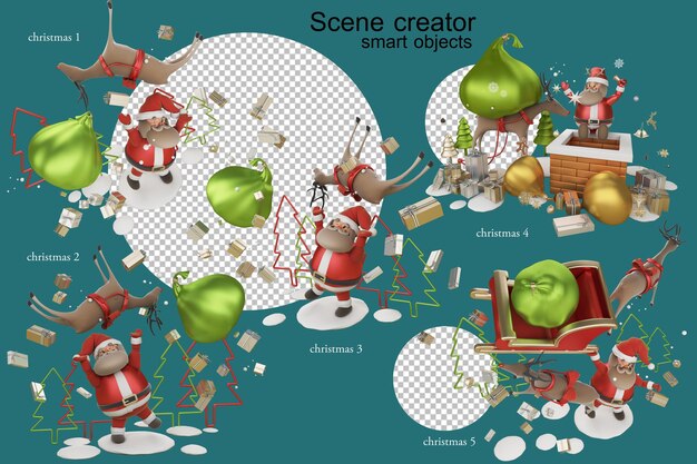 Santacros in einer anderen Haltung zu Weihnachten