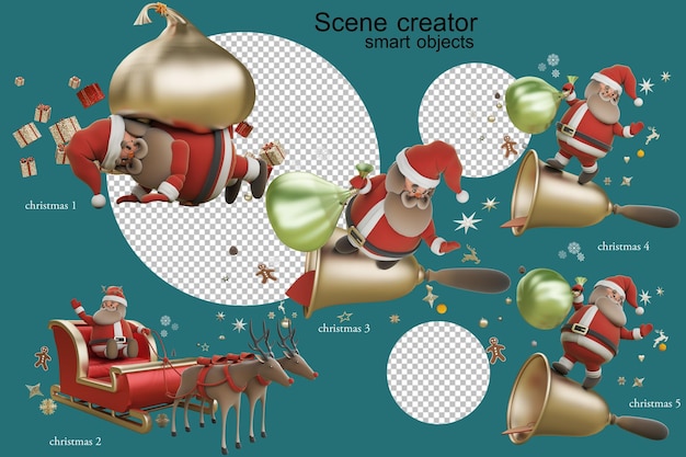 Santacros in una postura diversa a Natale