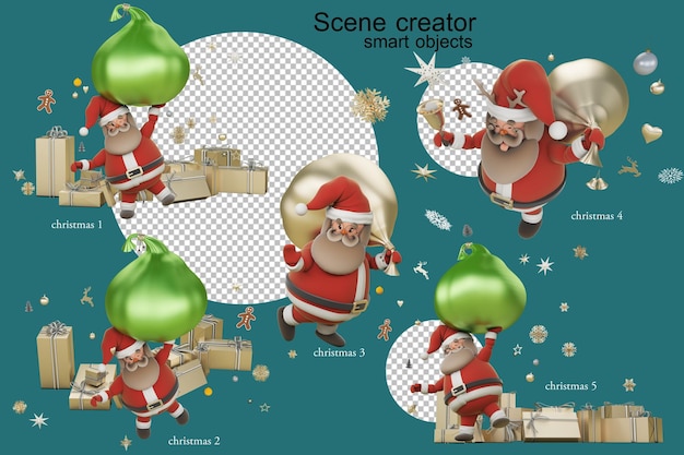 Santacros in una postura diversa a Natale