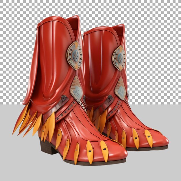 PSD sapatos de cowboy em fundo transparente gerado por ai