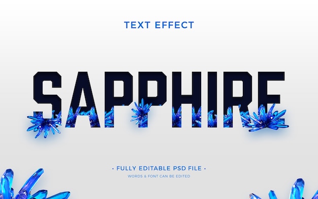 Saphir-Texteffekt