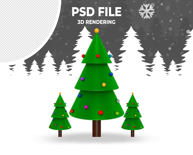 PSD sapin de noël 3d