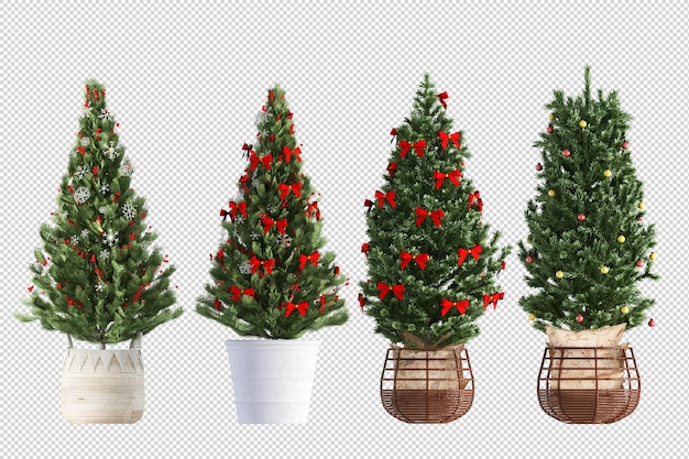 PSD sapin de noël en rendu 3d