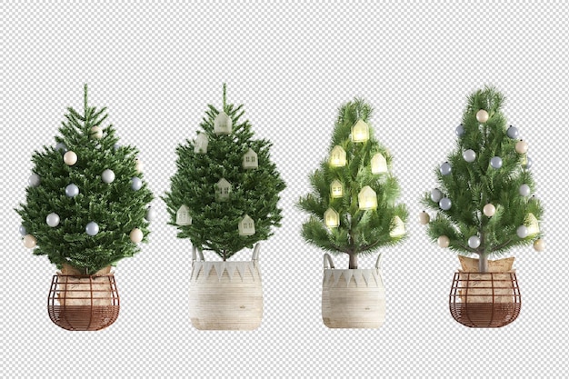 PSD sapin de noël en rendu 3d