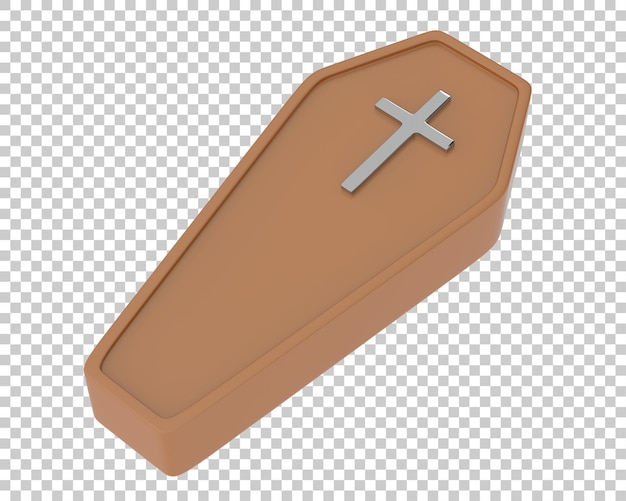 Sarg auf transparentem hintergrund 3d-darstellung