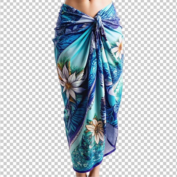 PSD sarong em fundo transparente