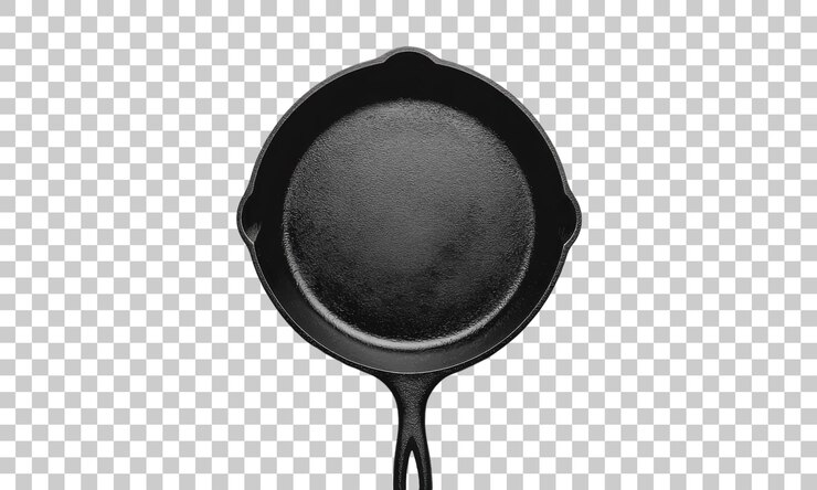 PSD una sartén de hierro fundido hermosa lista para creaciones culinarias en un entorno de cocina moderno