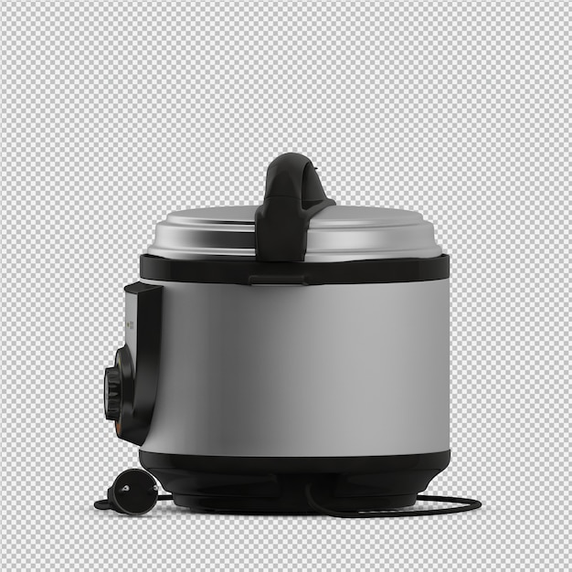 Sartén isométrica 3D aislado render