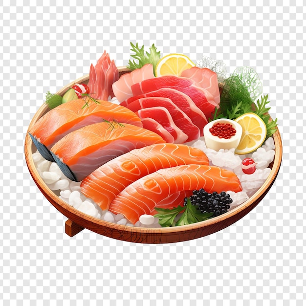 PSD sashimi isolado em fundo transparente