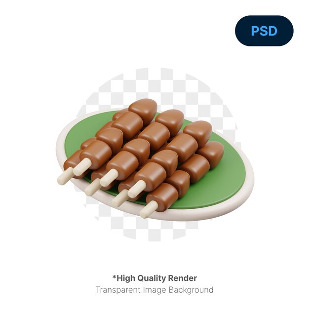 PSD satay 3d icon premium psd