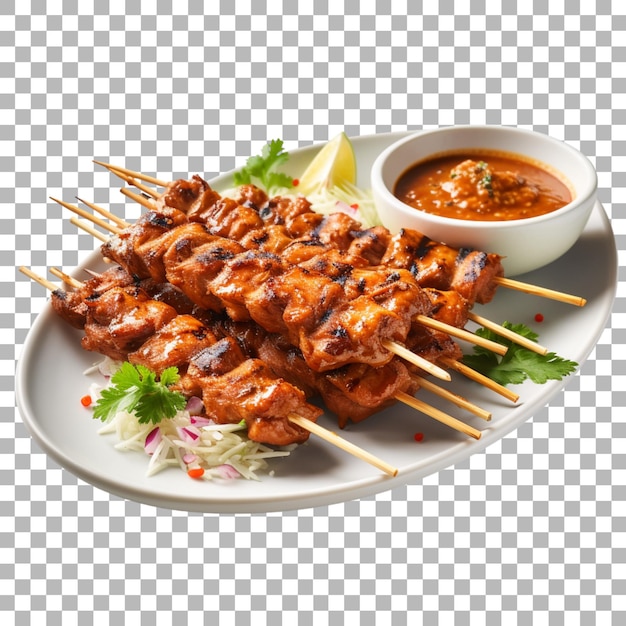 Satay De Poulet Sur Un Fond Transparent