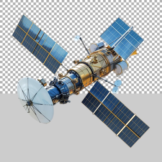 PSD satélite espacial en fondo transparente generado por ai