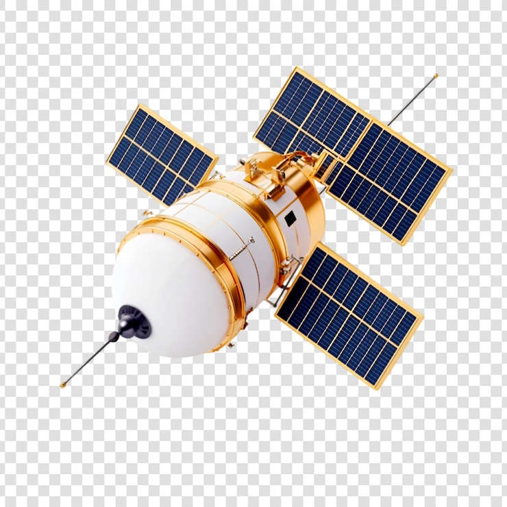 PSD le satellite doré s'élève dans l'espace pour explorer le cosmos